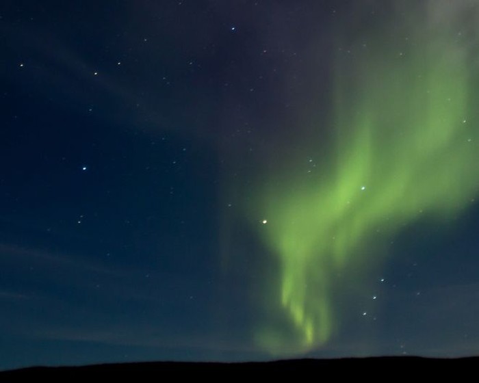 Aurora over scenes in Yellowknife