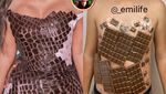 Kocak! Bermodal Makanan, Pria Ini Parodikan Gaya Baju Artis