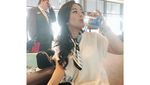 Potret Makan Asyik Elvia Cerolline yang Pura-pura Dilamar Billy Syahputra
