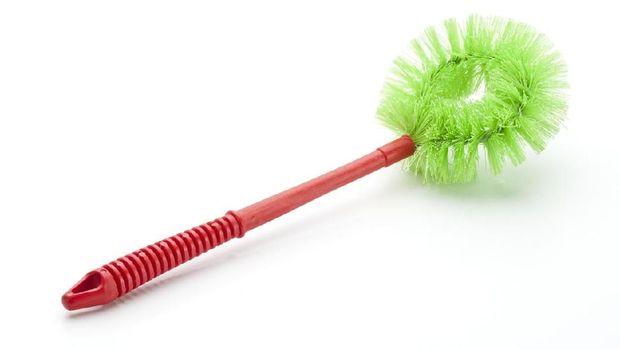 Toilet Brush on White Background.