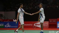 Selain Fajar/Rian, ada juga Marcus Fernaldi Gideon/Kevin Sanjaya Sukamuljo serta Mohammad Ahsan/Hendra Setiawan yang juga lolos ke semifinal.