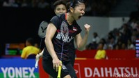 Greysia/Apriyani menang dengan skor 21-19 dan 21-10.