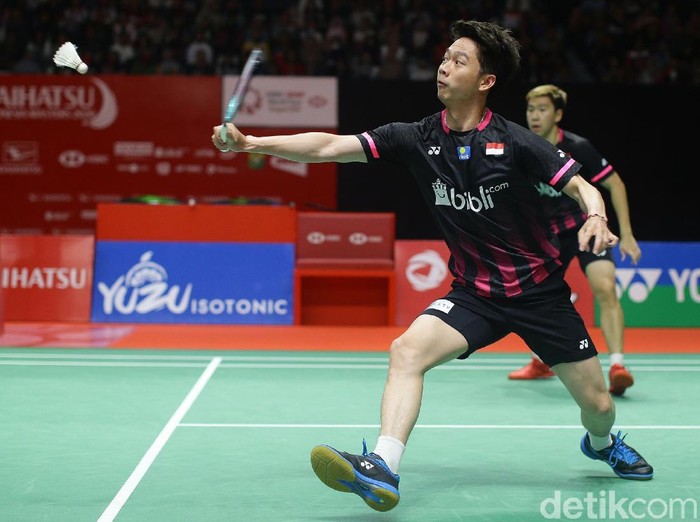All Indonesia Final akhirnya terwujud di partai final sektor ganda putra. Itu setelah Kevin/Marcus mengalahkan wakil Malaysia di babak semifinal.