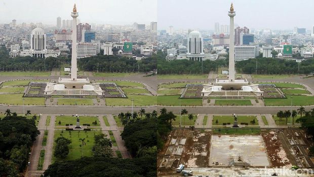 Before-After Revitalisasi Monas / 