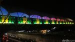 Warna-warni JPO Pasar Minggu di Malam Hari