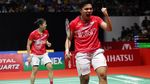 Ekspresi Kemenangan Greysia Polii/Apriyani Rahayu