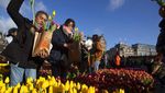Foto: Cantiknya Warna-warni Bunga Tulip Bermekaran di Belanda