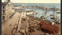 Pelabuhan di Aljazair. Photochrom dikembangkan di Swiss, 1890 setelah 10 tahun penelitian, merupakan terobosan dalam fotografi, kata Helena Zinkham, kepala divisi cetak dan foto di Perpustakaan Konres (Foto: Dok. Library of Congress)