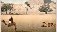 Abad ke-19 menandai periode pertumbuhan industri, teknik, dan kekaisaran. Terlihat orang menunggang unta di sebuah gurun (Foto: Dok. Library of Congress)