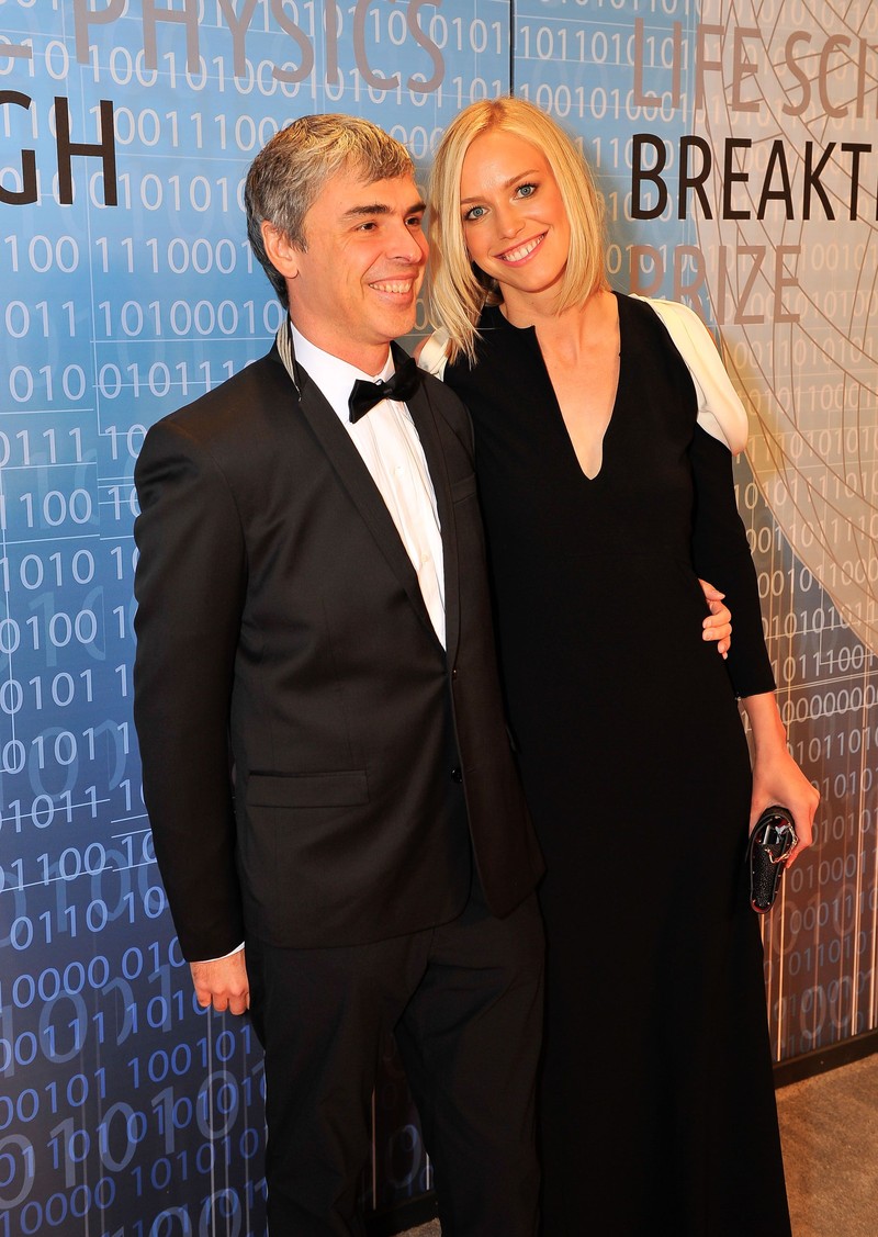 MOUNTAIN VIEW, CA - DECEMBER 12: (L-R) Larry Page and Lucy Southworth attend the 2014 Breakthrough Prize Inaugural Ceremony for Awards in Fundamental Physics and Life Sciences at NASA Ames Research Center on December 12, 2013 in Mountain View, California. (Photo by Steve Jennings/Getty Images for MerchantCantos)