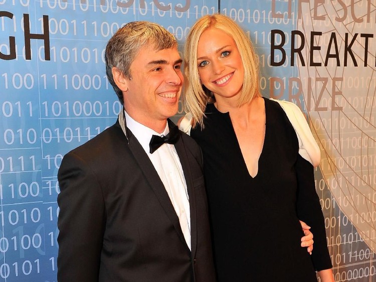 MOUNTAIN VIEW, CA - DECEMBER 12: (L-R) Larry Page and Lucy Southworth attend the 2014 Breakthrough Prize Inaugural Ceremony for Awards in Fundamental Physics and Life Sciences at NASA Ames Research Center on December 12, 2013 in Mountain View, California. (Photo by Steve Jennings/Getty Images for MerchantCantos)