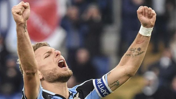 Ciro Immobile tampil mengilap bersama Lazio.