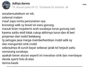 Viral Petugas Minta STNK, Jasa Marga Jelaskan Aturan Tol Tertutup