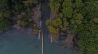 Selain di Kampung Muara Jaya, Desa Pantai Mekar, abrasi juga telah membuat ratusan KK di Kampung Beting, Desa Pantai Bahagia, Kecamatan Muara Gembong, kehilangan tempat tinggal.