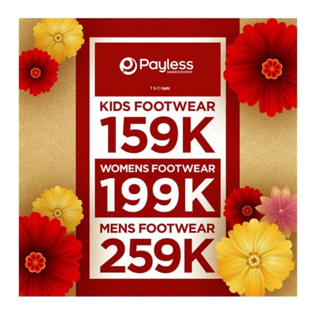 PIlihan alas kaki diskon juga bisa ditemukan di Payless. Hingga 28 Januari, Payless Shoesource Special Price Collections menawarkan alas kaki anak seharga Rp 159 ribu, alas kaki wanita seharga Rp 199 ribu, dan alas kaki pria seharga Rp 259 ribu. Foto: Istimewa