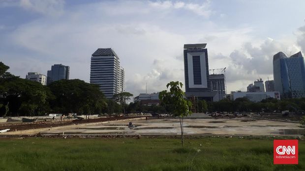 Menengok Wajah Baru Sisi Monas Usai Penebangan 190 Pohon