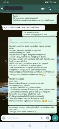 Chat percakapan antara ia dan suaminya