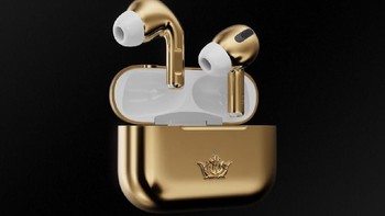 Tampilan AirPods Pro ini juga dipercantik dengan logo signature brand Caviar pada bagian depan Foto: Caviar Global