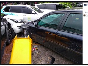 Diselamatkan Fitur Mobil saat Tertabrak Truk di Rest Area Cipularang