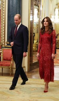 Pangeran William dan Kate Middleton saat menghadiri resepsi formal di Istana Buckingham