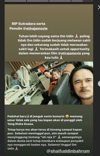 Sutrdara Shaifuddin Bahrum Meninggal Dunia