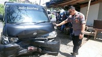 Kecelakaan terjadi di wilayah Jalur Malangbong-Tasikmalaya, Rabu (22/1/2020) pagi. Pool/Dok. Polres Garut.