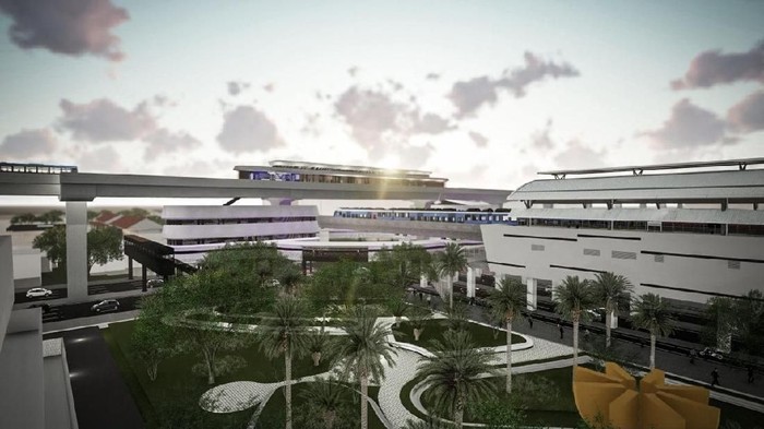 Desain integrasi Stasiun MRT ASEAN-Halte TransJ CSW (Dok. Pemprov DKI)