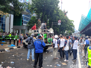 Massa 221 Priok Bersatu Bubar Usai Demo Yasonna, Lalin HR Rasuna Said Lancar