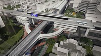 Kalau ini adalah fasad desain jembatan integrasi stasiun MRT ASEAN dengan halte Transjakarta CSW. Foto: Desain integrasi Stasiun MRT ASEAN-Halte TransJ CSW (Dok. Pemprov DKI)