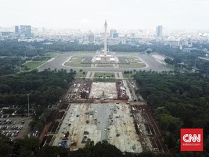 Begini Proses Pembangunan Sirkuit Jalanan Formula E Jakarta