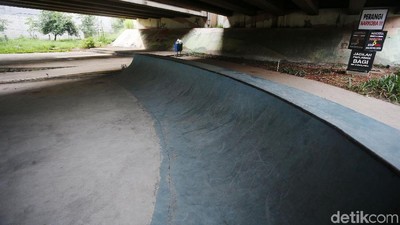 Asyik... Kolong Tol Jatiasih Dibangun Skatepark