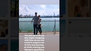 Jennifer juga kagum dengan dukungan penuh Jennifer saat sedang belajar di kuliahnya da mendukung kegiatannya, padahal Nassar sedang sibuk menghadapi olimpiade. Foto: Instagram