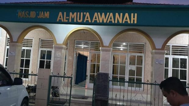 TKP saat motor hilang di parkiran masjid