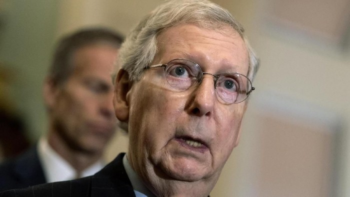 Pemimpin Senat AS, politikus Republikan, Mitch McConnell. (J Scott Applewhite/AP Photo)