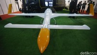Pesawat tanpa awak juga dihadirkan di pameran Kemhan.