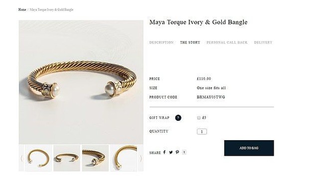 Gelang emas yang dipakai Kate Middleton masih dijual di situs resmi Halcyon Days. Berminat beli? (Foto: Eddie Keogh-WPA Pool/Getty Images)