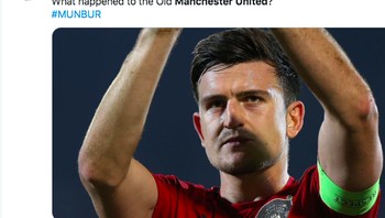 Harry Maguire didapuk jadi kapten juga bikin netizen ini tak percaya. Foto: Twitter