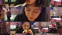  Lahap makan aneka makanan, Yejin bahkan tak sadar dengan adanya kamera. Foto: Instagram @yejinhand