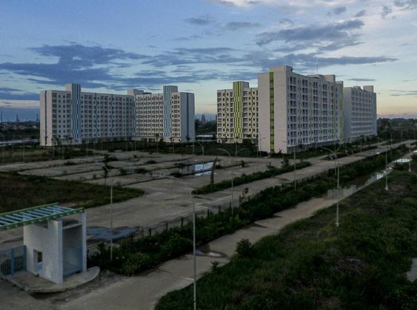 Potret Rusunami Jakabaring yang Terbengkalai
