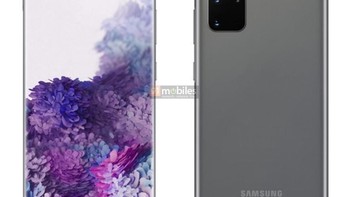 Ini Galaxy S20+. Ada empat kamera di bagian belakangnya. Foto: 91mobiles