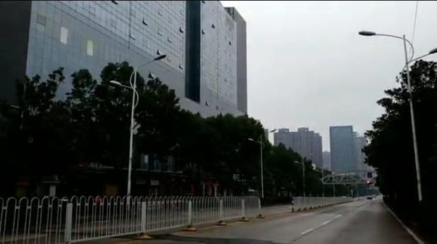 Kondisi sepinya Kota Wuhan di China yang diisolasi akibat virus corona.