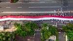 Bendera Merah Putih Sepanjang 540 Meter Membentang di Semarang