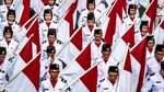 Bendera Merah Putih Sepanjang 540 Meter Membentang di Semarang