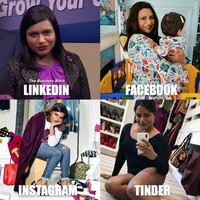 Bagaimana dengan Tinder? Untuk menggaet pasangan, tak hanya cantik atau tampan, banyak orang yang juga memilih pose-pose menggoda. Foto Mindi Kaling ini jadi contoh yang tepat. Foto: Instagram