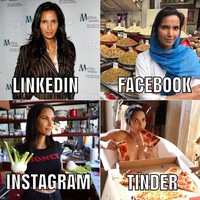 Foto aktris Bollywood Padma Laksmi ini juga menjadi contoh yang tepat untuk menggambarkan bagaimana orang memilih gambar untuk media sosial dan aplikasi kencan. Foto: Instagram