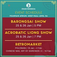 10 Mal di Jakarta yang Tampilkan Barongsai di Hari Imlek 2020