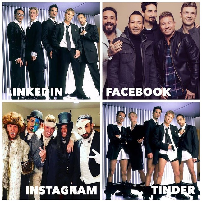 Backstreet Boys pun tak ingin ketinggalan. Mereka pun punya foto-foto yang bisa digunakan untuk berbagai kesempatan baik Tinder, Instagram, Facebook, maupun LinkedIn. Foto: Instagram