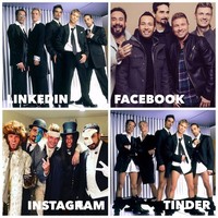 Backstreet Boys pun tak ingin ketinggalan. Mereka pun punya foto-foto yang bisa digunakan untuk berbagai kesempatan baik Tinder, Instagram, Facebook, maupun LinkedIn. Foto: Instagram