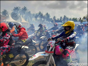 Ratusan TS Owners Jajal Medan Offroad Pangandaran