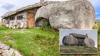 Rumah batu ini disebut Casa do Penedo, atau House of Stone, terletak di Pegunungan Fafe Portugal. Istimewa/dailymail.co.uk.